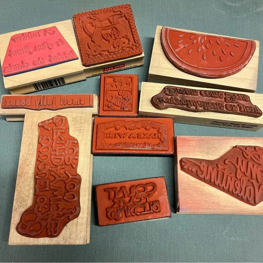 Lot of Rubber Stamps Holidays Sayings Quotes